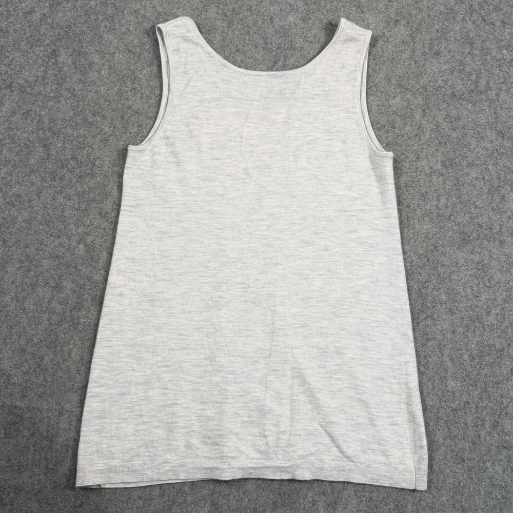 Kinross Cashmere Heather Grey Knit Sleeveless Tank Top Women's Size Medium‎